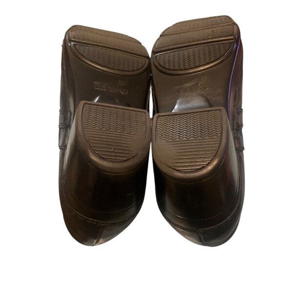 Dansko Women's Black Leather Professional Clogs Slip-On Comfort Shoes Size 11.5 - Picture 12 of 15